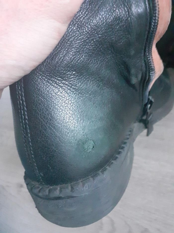 Bottines cuir noires 40 - photo numéro 3