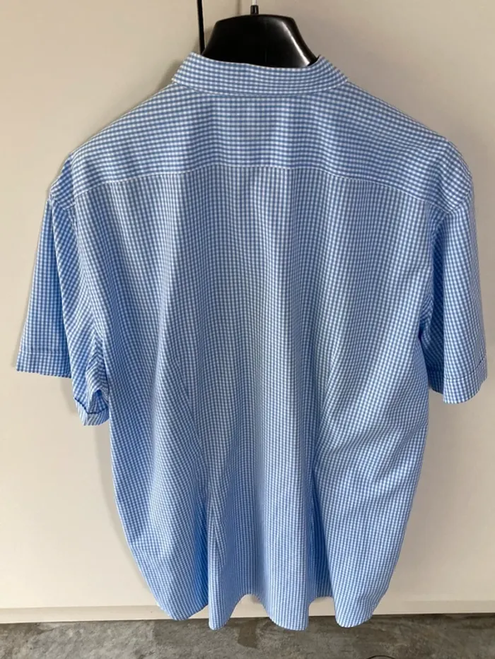 Superbe chemise bleu et blanc imprimé vichy || Van Laack || XL || 100% coton || quasiment neuve - photo numéro 2