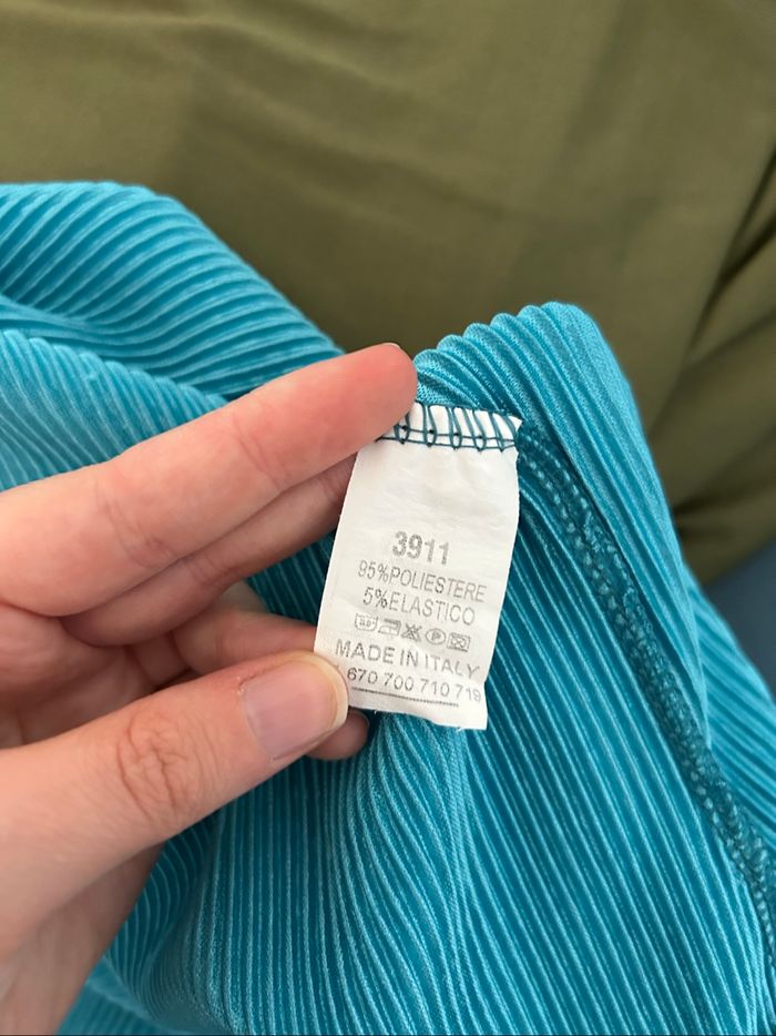 Ensemble plissé bleu Pantalon et Chemise Boutique Indépendante Taille Unique - photo numéro 6