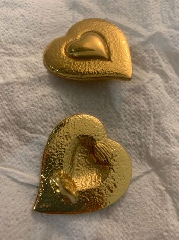 Boucles d’oreilles YSL vintage - cœurs dorés