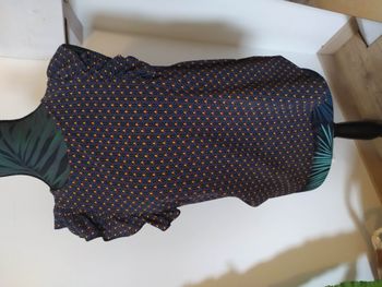 Débardeur marine imprimé féminin S