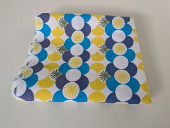 Coton jaune et bleu