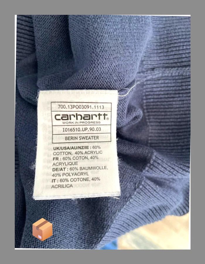 Pull Carhartt – Taille L – Bleu pétrole – Coton - photo numéro 5