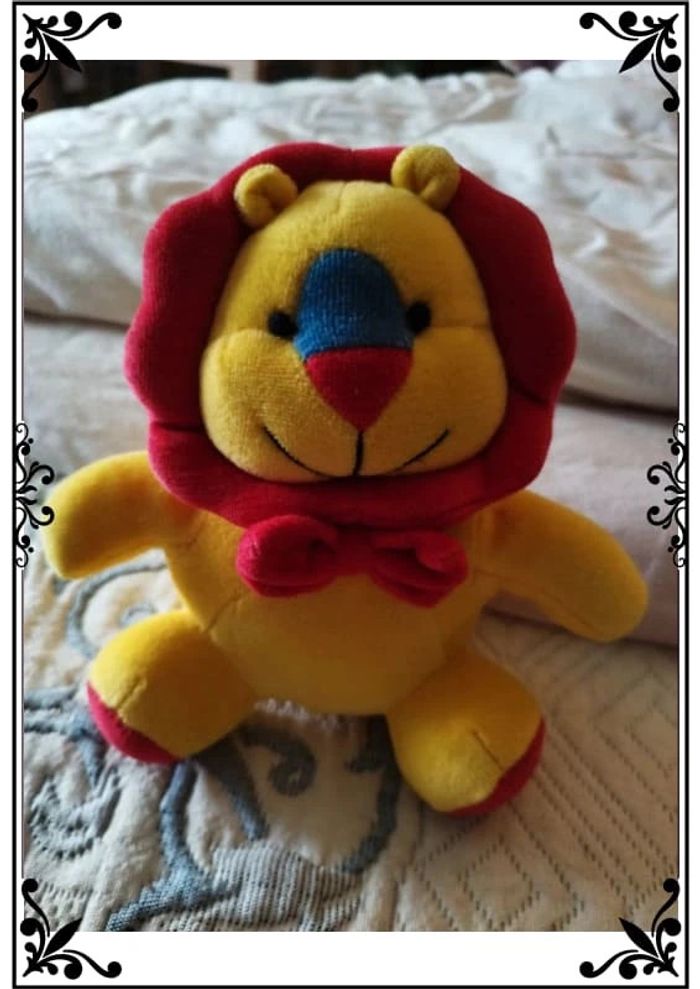 Mini peluche lion rouge et jaune - photo numéro 5