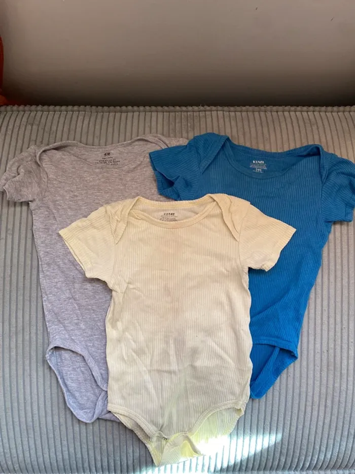 Lot 3 bodies 24 mois manches courtes