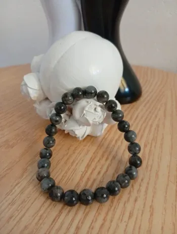 Labradorite Bracelet en pierres naturelles Lithothérapie unisexe 19cm pierre 8mm