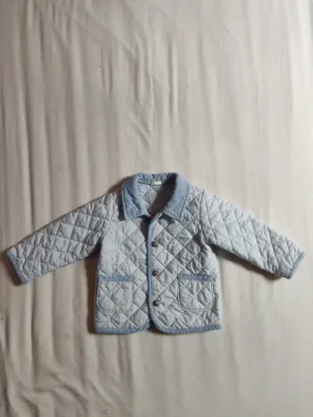 Veste matelassée Benetton Baby bleue ciel taille 9/12 mois
