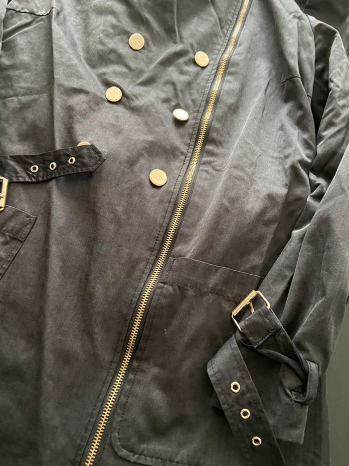 Magnifique trench noir Mosquitos / Taille 42 - photo numéro 12