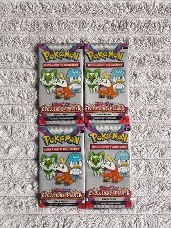 Lot de 4 boosters promo Évolutions à Paldea EV02