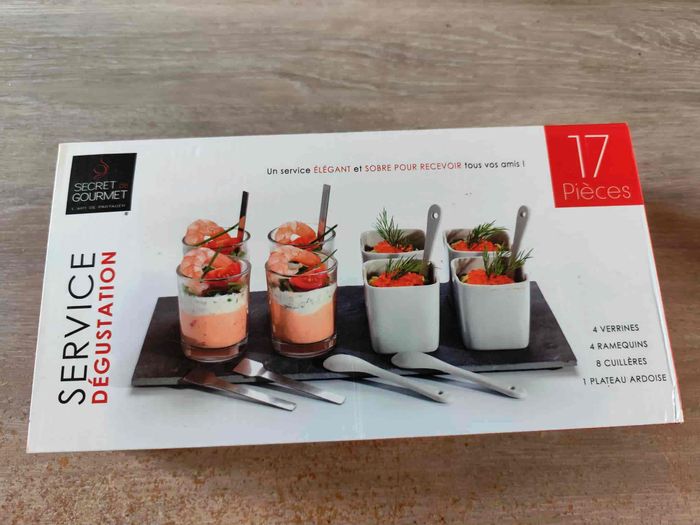 Service de dégustation, verrines