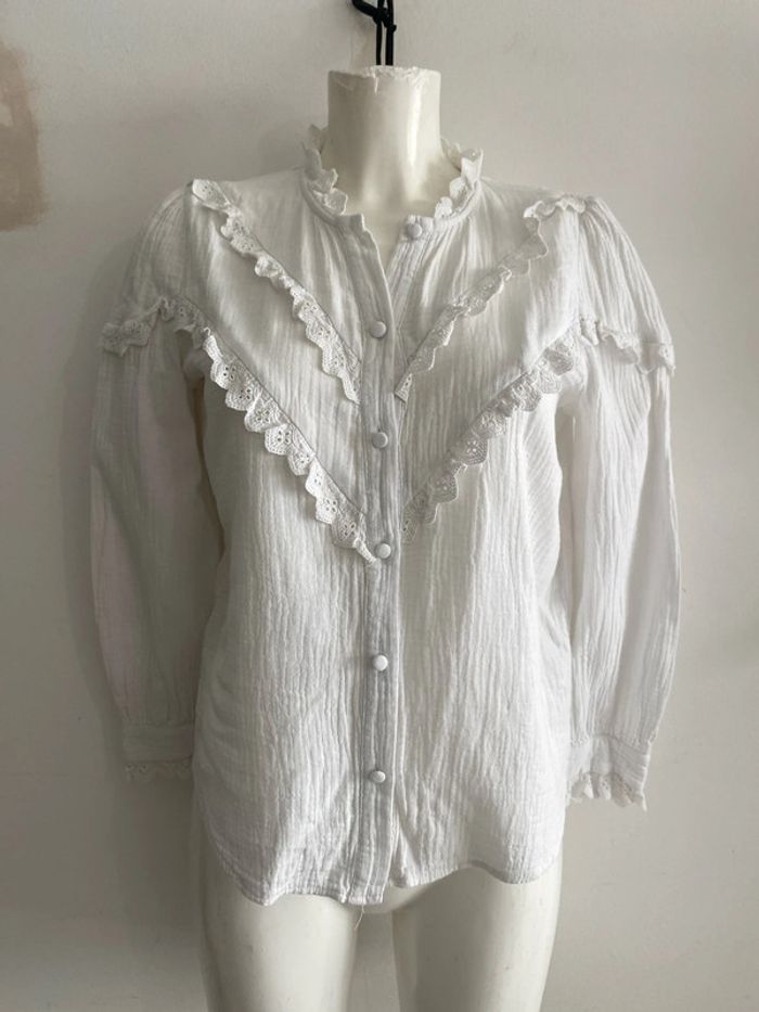 Blouse col dentelle