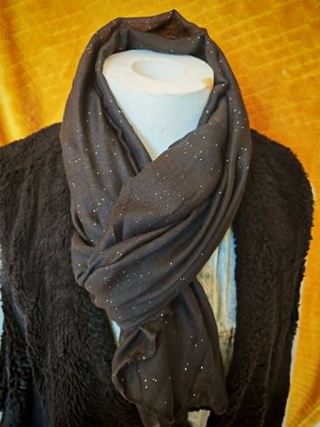 Écharpe paillettes - Noir