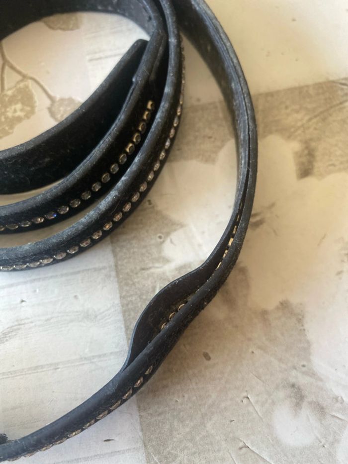 Ceinture noire a strass - photo numéro 2