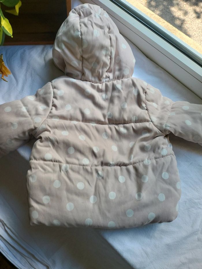 Manteau chaud rose poudré pois 18 mois - photo numéro 6