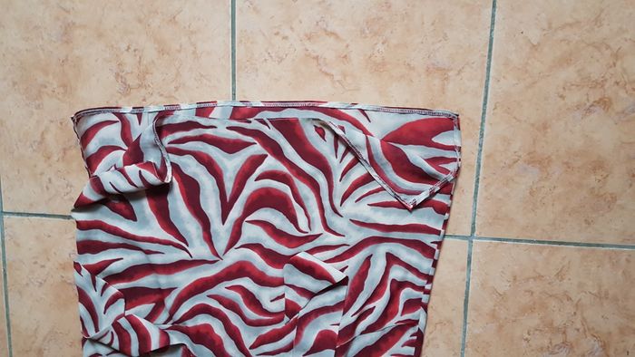 Tunique été femme 40 rouge et crème - photo numéro 3