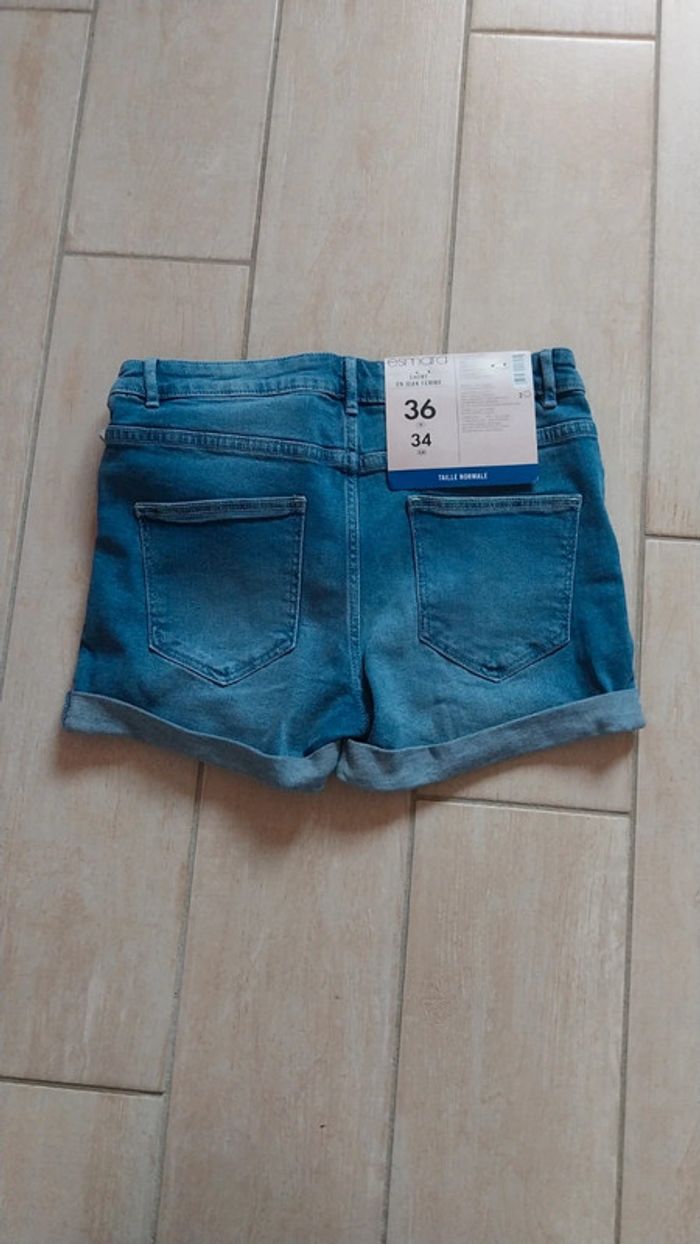 Short en jeans taille normale Esmara marine bleu - photo numéro 4