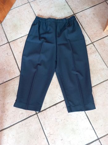 Pantacourt Neuf polyester T44 bleu marine