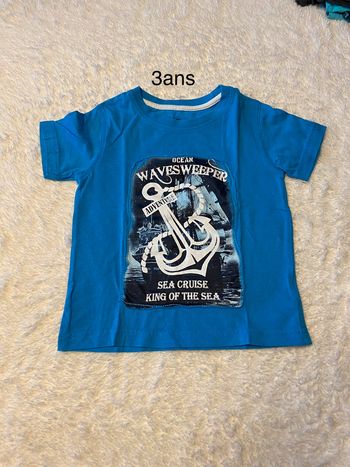 Tee shirt bleu ancre 3a