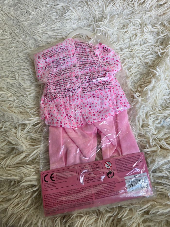 Vêtement de poupee pour bébé 40 - 45 cm : pyjama - photo numéro 3