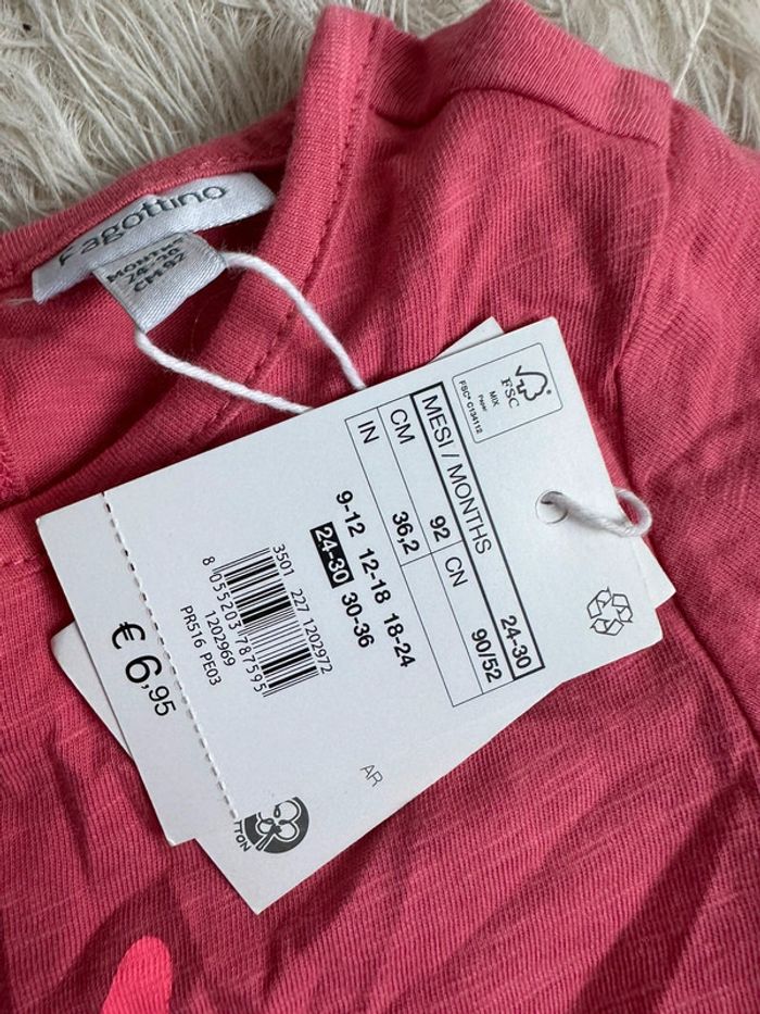 T-shirt rose fagottino taille 24 mois - photo numéro 4