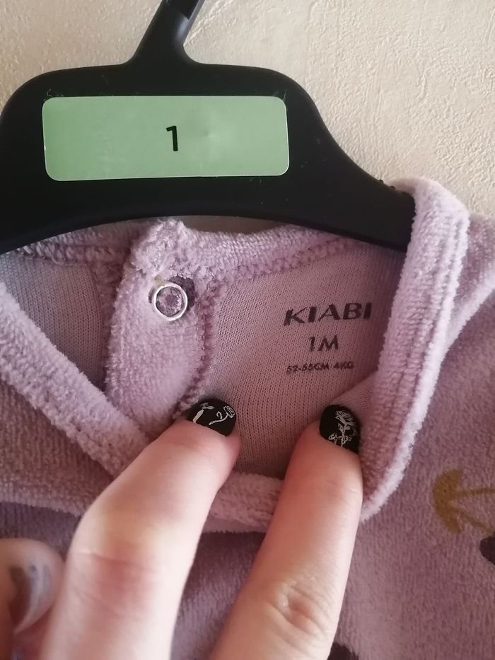 Lot de 2 pyjamas 1 mois de marque kiabi - photo numéro 2