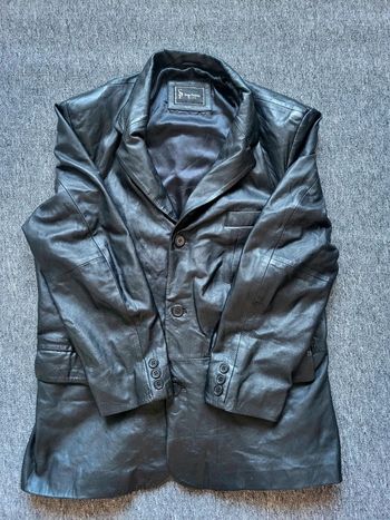 Veste Blazer en Cuir Véritable Serge Pariente - Noir - Taille 3XL