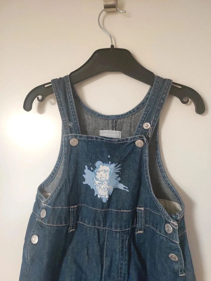 Salopette en Jean bleu blanc Kimbaloo - photo numéro 2