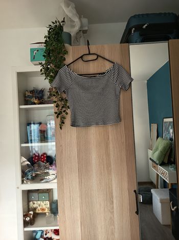 Top à rayures noir et blanche Neuf Jennyfer - Taille L 40