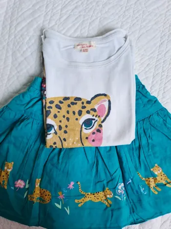 Ensemble Jupe et Tee-shirt DPAM- 3 ans
