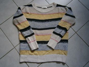 Pull ML à trous rayé multicolores PROMOD Taille L