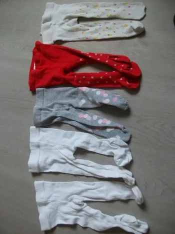 Lot de 5 collants bébé fille 3 mois TBE