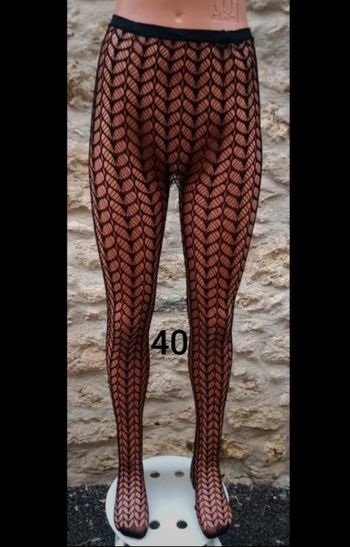Collant résille motif fantaisie