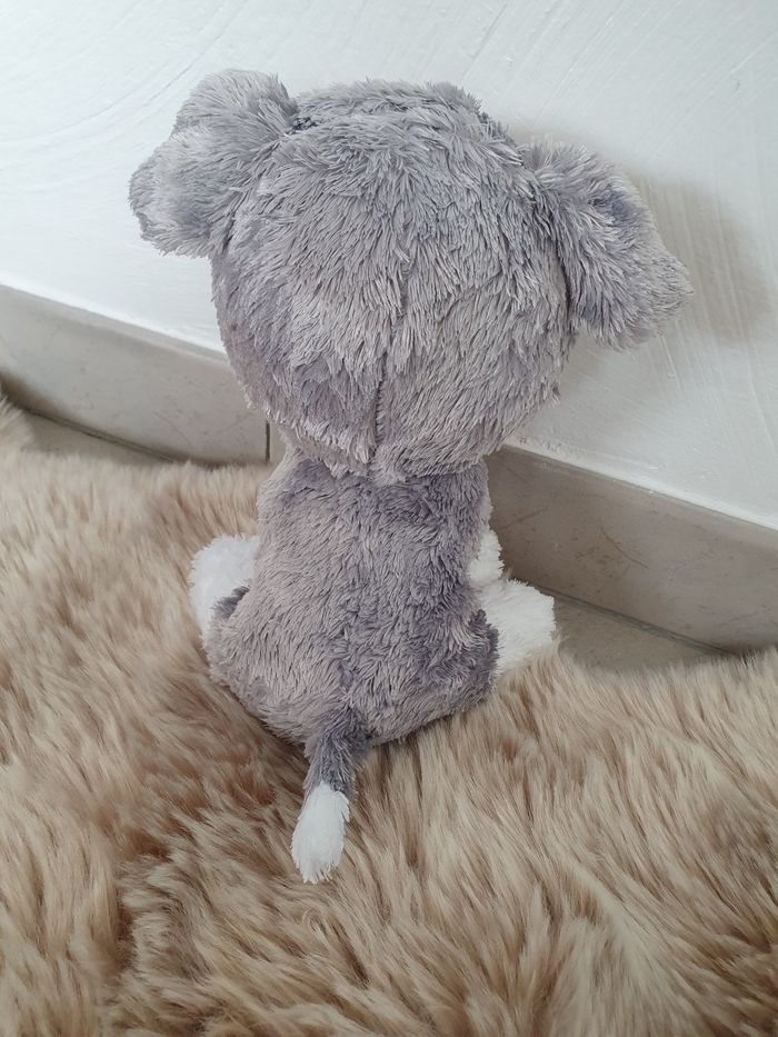 Peluche chien gris ty - photo numéro 3