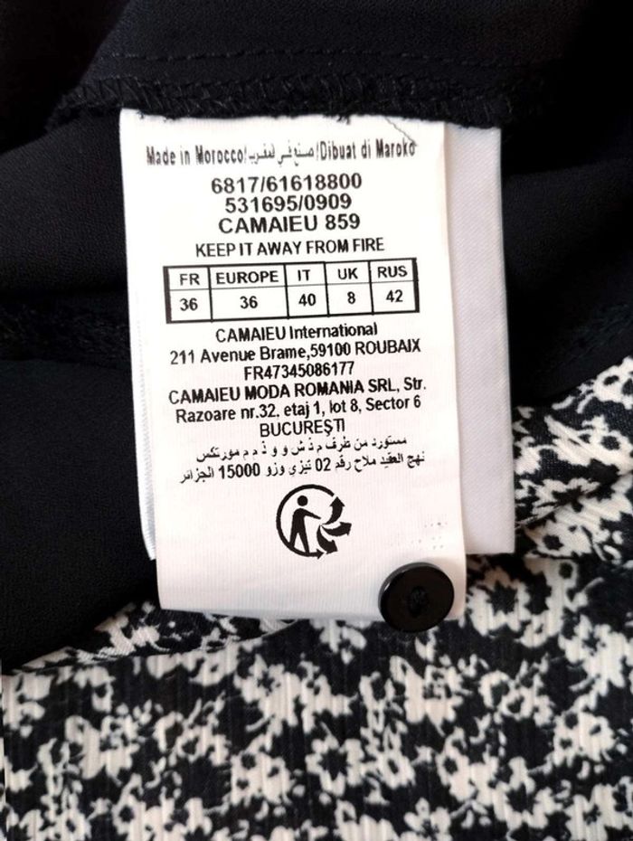 Robe fleurie   -  Camaïeu  - 36  -  Comme Neuve - photo numéro 14