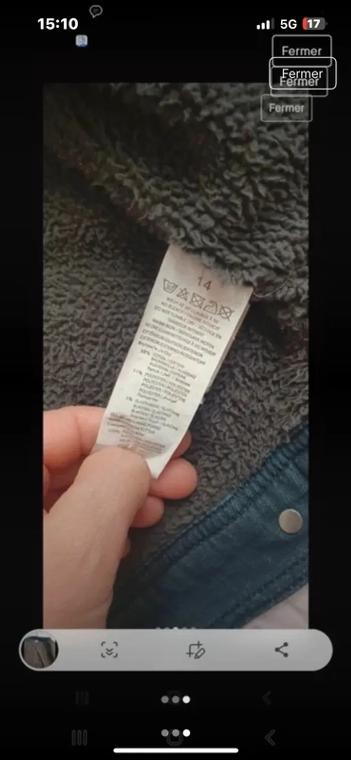 Veste en jean Lévis 14 ans - photo numéro 3