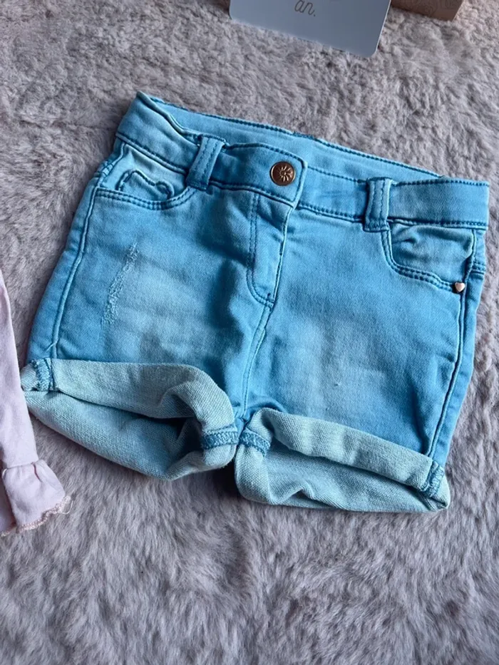 Ensemble short+tee shirt 12m - photo numéro 3