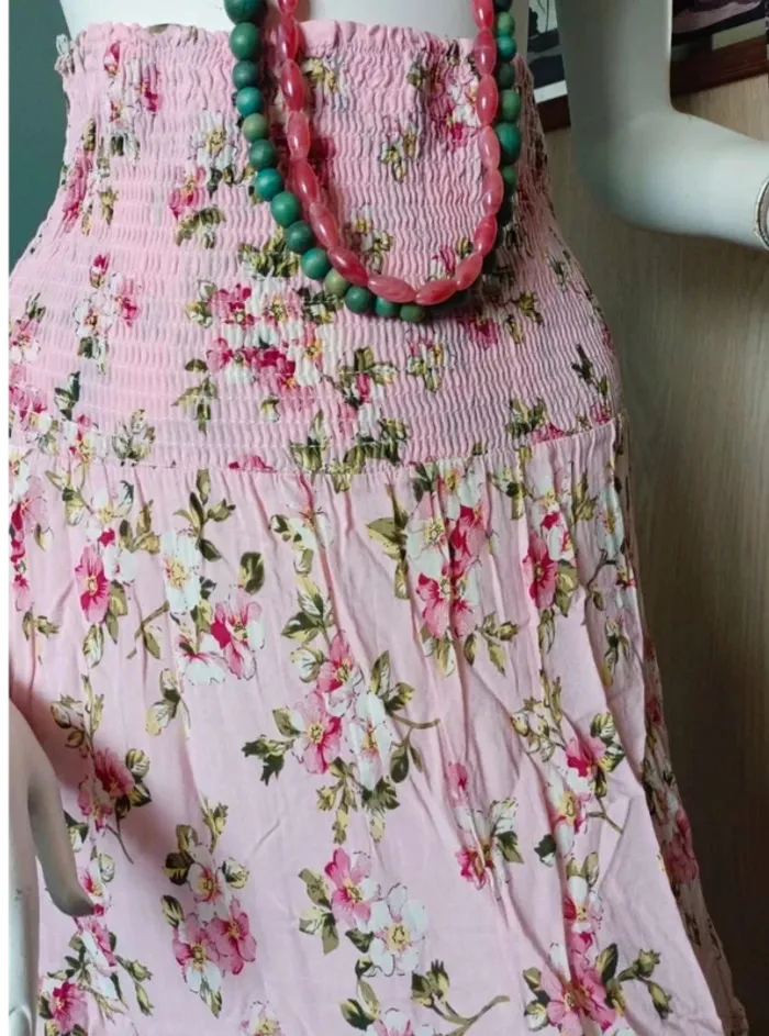 Robe bustier rose à fleurs 36 - photo numéro 6
