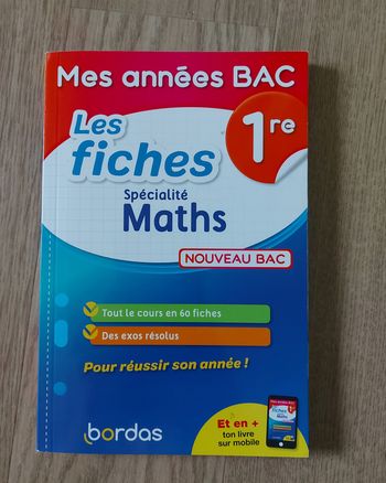 Mes années BAC - Les fiches spécialité Maths - 1re