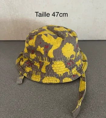 Chapeau motif oiseau avec attache taille 47cm Obaïbi