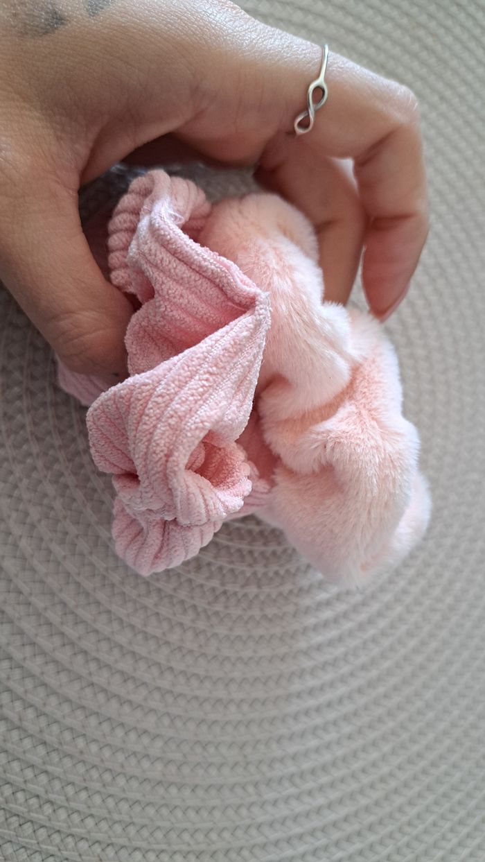 X2 Chouchou cheveux rose rose - photo numéro 4