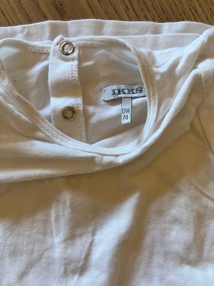 Jolie robe été légère 2 pièces voile + tee-shirt 12  mois IKKS - photo numéro 4