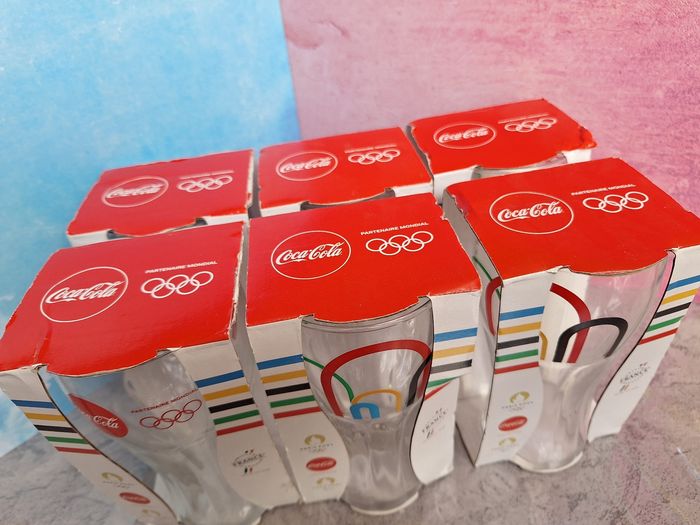 Lot de 6 verres coca-cola Jeux Olympique Paris 2024 - photo numéro 4