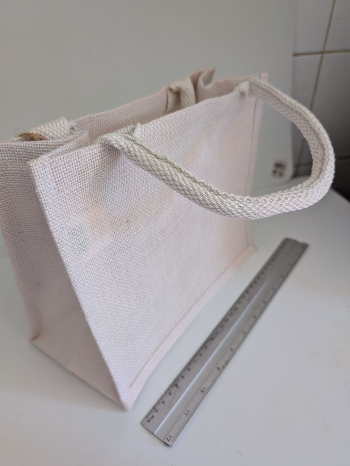 Sac de jute blanc - photo numéro 2