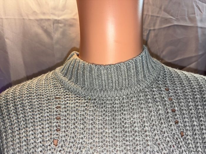 Pull Oversize Gris Chiné Jennyfer - Maille Torsadée & Détaillée - Taille XS - photo numéro 8