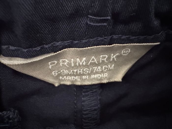 Ensemble short chemise Primark 6 9 mois blanc bleu très bon état