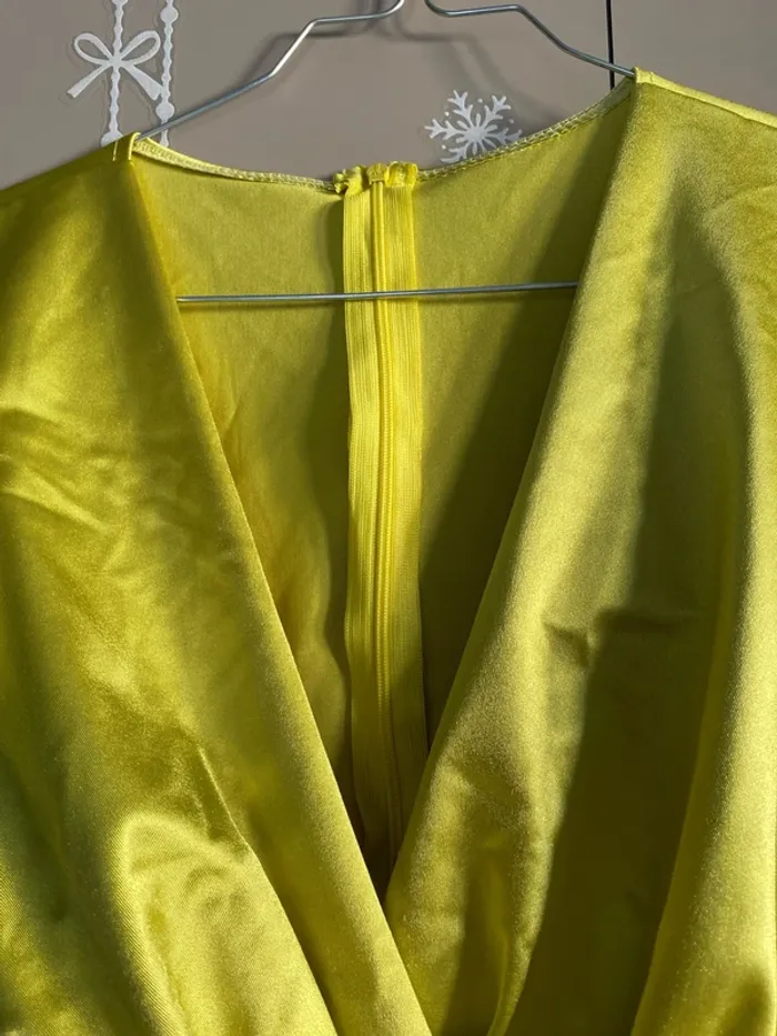 Robe de soirée jaune - Taille S - photo numéro 3