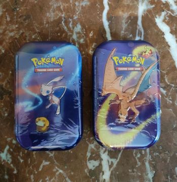 Pokemon - lot de 2 Mini tin pouvoir de Kanto ( Kanto power ) illustration Dracaufeu et Mew - 1x EB10 Astres radieux et 1x EB11 Origine perdue par Asmodée 