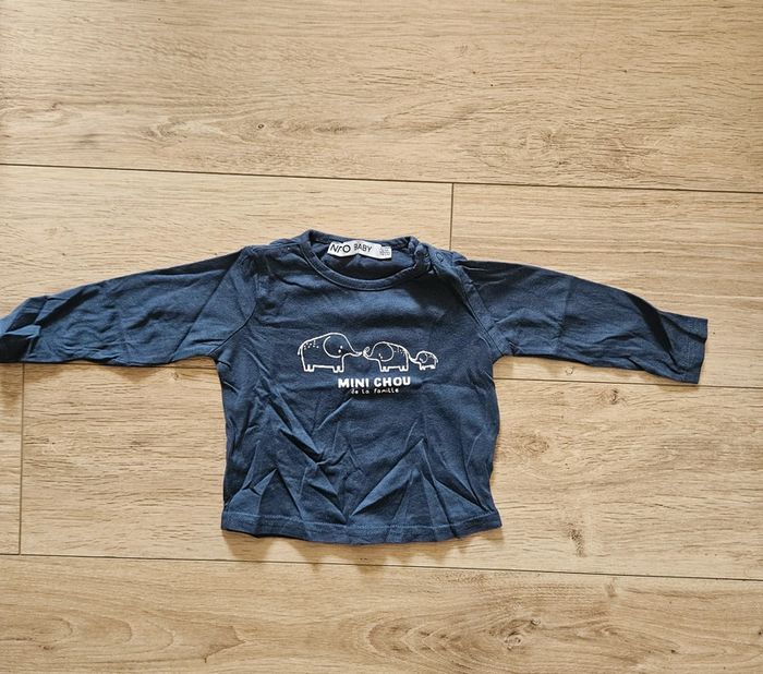 Lot de 4 tee shirt manches longues 12 mois - photo numéro 2