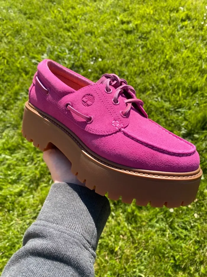 Timberland Plate-forme rose/ street-boat dark pink - photo numéro 3