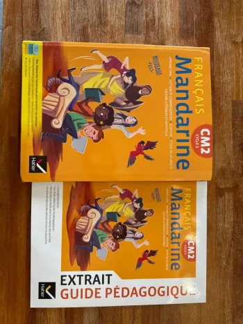 Livre français, mandarine, CM2